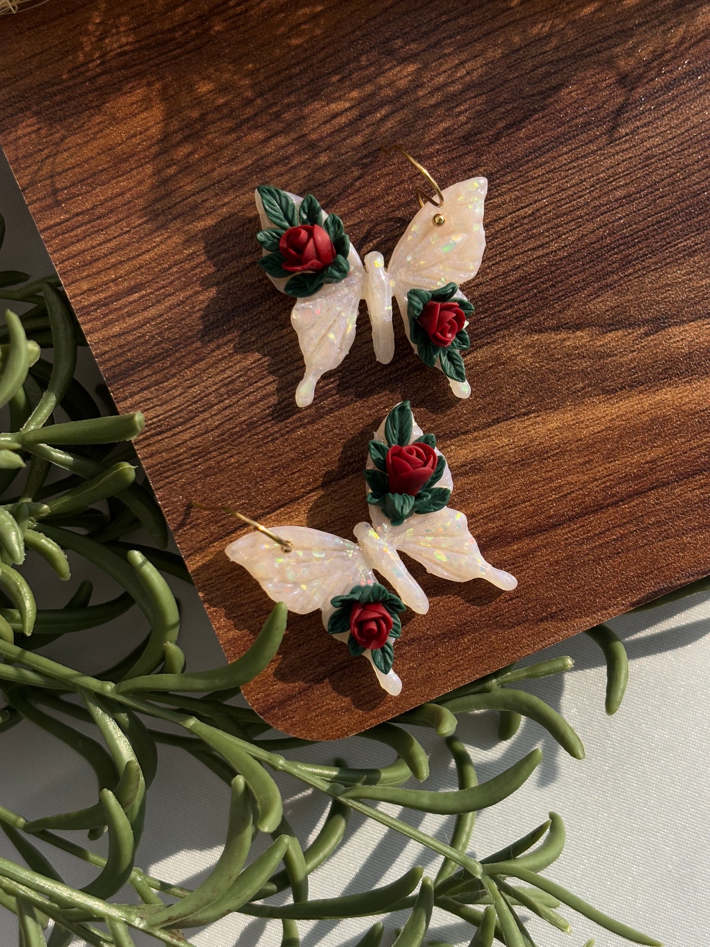 Opal Wings & Red Roses